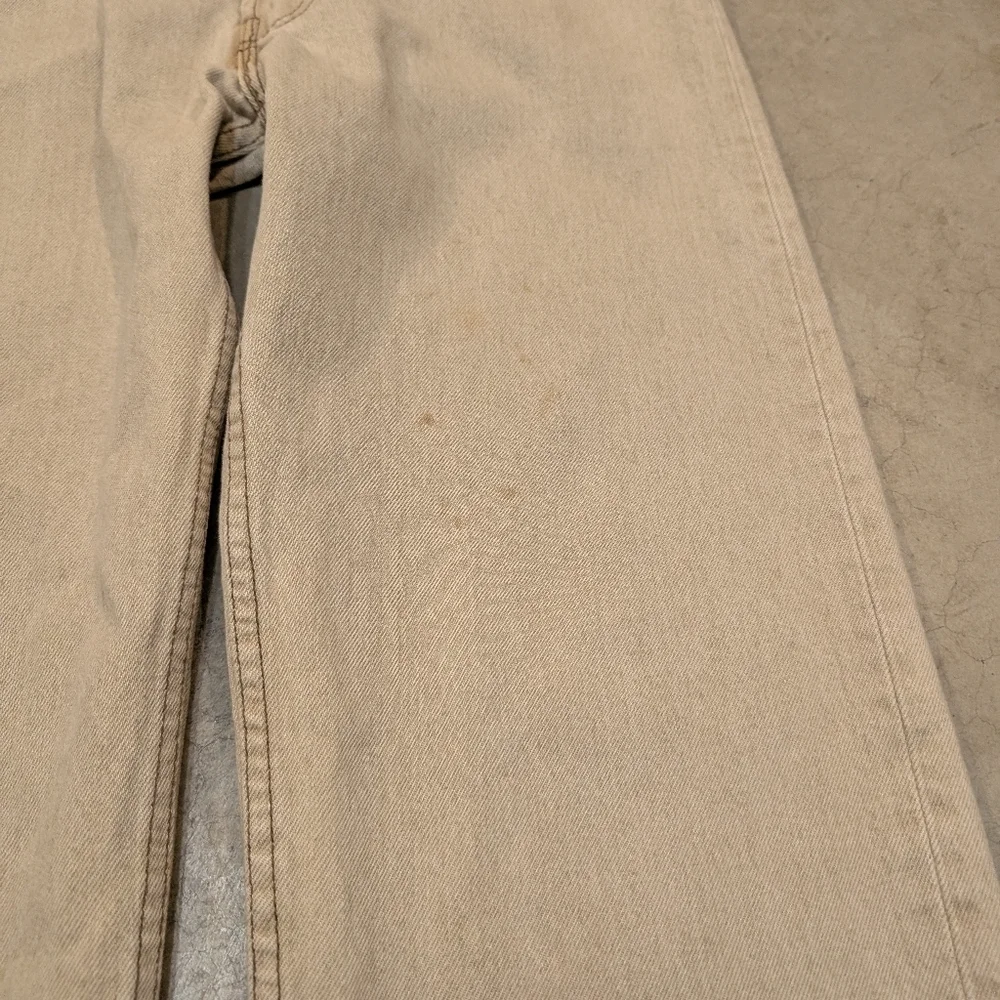 VTG 90s Levis Khaki 501 Jeans USA Made Mens 36x34 (34x33.5) Faded